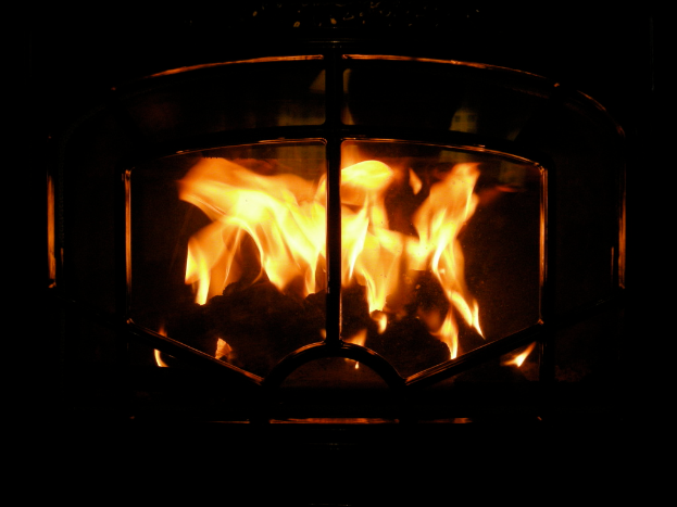 Feuer in einem Kamin