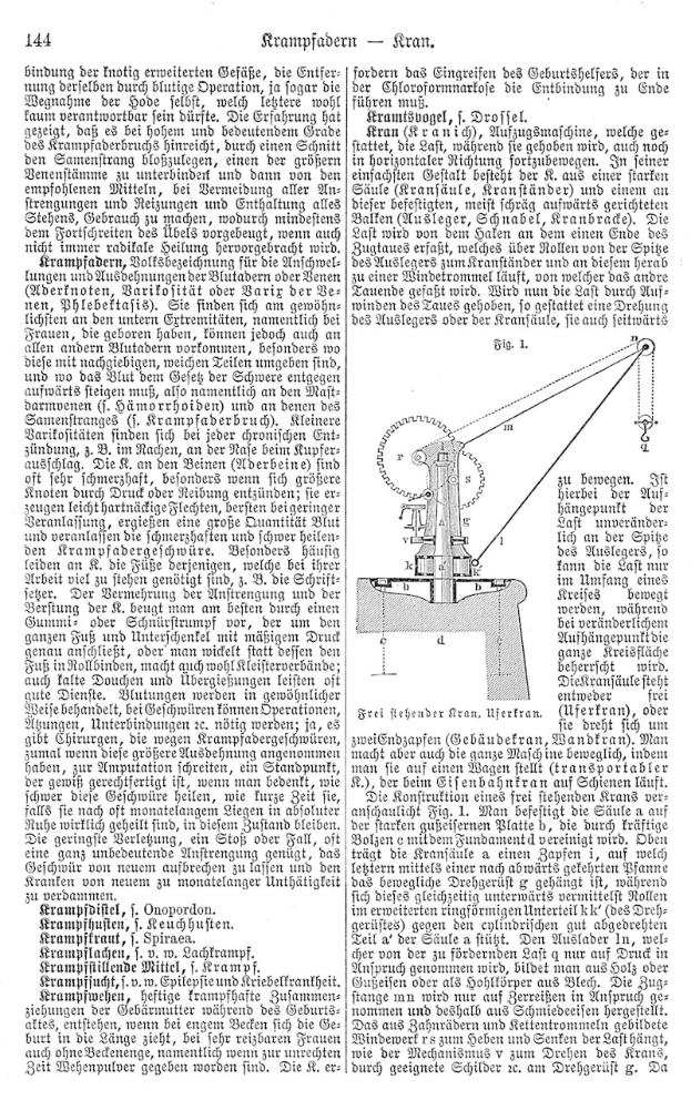 Eine Seite aus einem Buch mit einer Maschine und dem Text "Deutsches Patent 114.000.000" und der Maschine auf der rechten Seite.