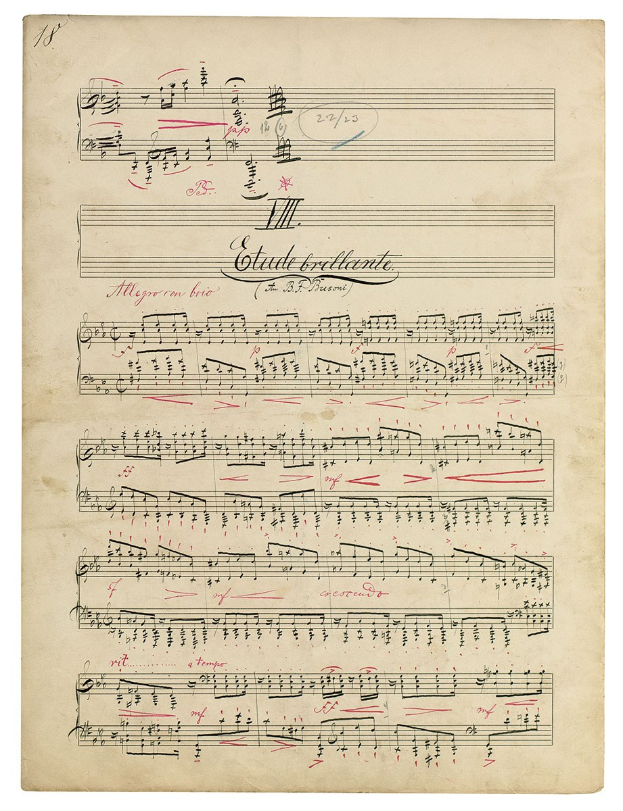 Vintage-Blattmusik mit Noten und Text auf altem Papier vor einem weißen Hintergrund.