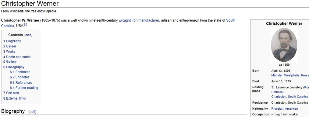 Ein Porträt einer Person zusammen mit ihrer Biografie und zusätzlichem Text.